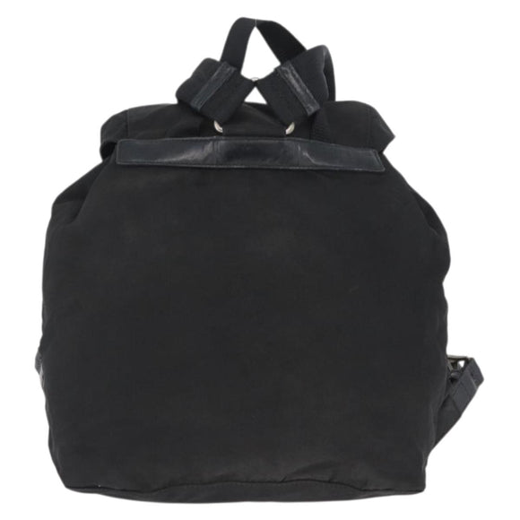 PRADA Backpack Nylon Black Silver Auth 173583