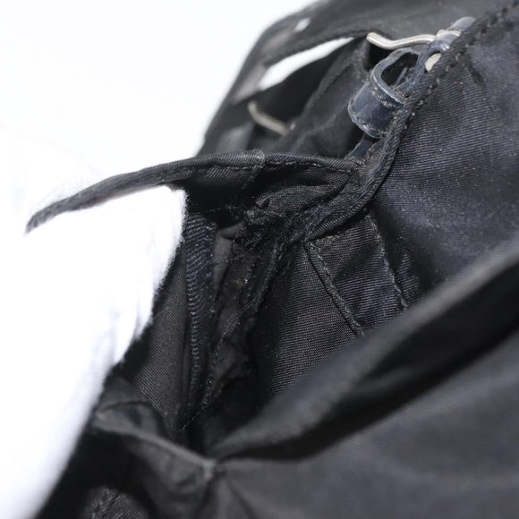 PRADA Backpack Nylon Black Silver Auth 173583