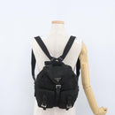 PRADA Backpack Nylon Black Silver Auth 173583-33