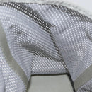PRADA Mesh Sports Hand Bag Nylon patent leather Gray Silver Auth 173584-11