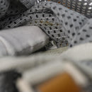 PRADA Mesh Sports Hand Bag Nylon patent leather Gray Silver Auth 173584-12