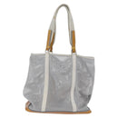 PRADA Mesh Sports Hand Bag Nylon patent leather Gray Silver Auth 173584-13