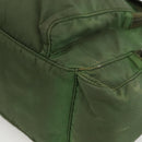 PRADA Shoulder Bag Nylon Khaki Silver Auth 173585-14