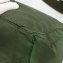 PRADA Shoulder Bag Nylon Khaki Silver Auth 173585-16