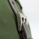 PRADA Shoulder Bag Nylon Khaki Silver Auth 173585-9