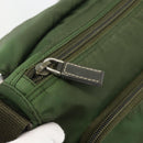 PRADA Shoulder Bag Nylon Khaki Silver Auth 173585-21