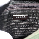 PRADA Shoulder Bag Nylon Khaki Silver Auth 173585-22