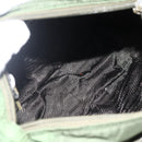 PRADA Shoulder Bag Nylon Khaki Silver Auth 173585-11