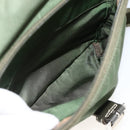 PRADA Shoulder Bag Nylon Khaki Silver Auth 173585-27