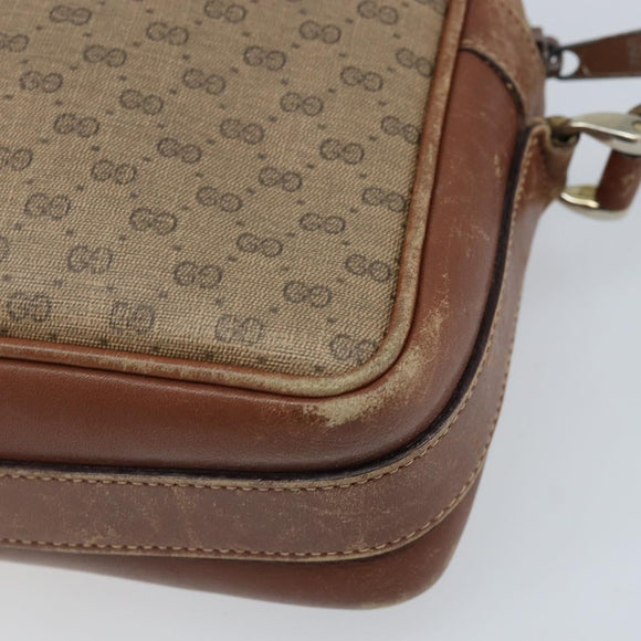 GUCCI Micro GG Supreme Shoulder Bag PVC Beige Gold 001 067 1281 Auth 173586