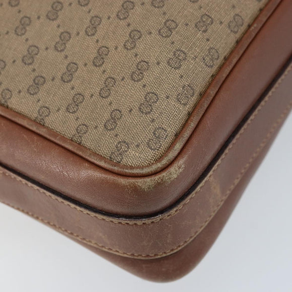GUCCI Micro GG Supreme Shoulder Bag PVC Beige Gold 001 067 1281 Auth 173586