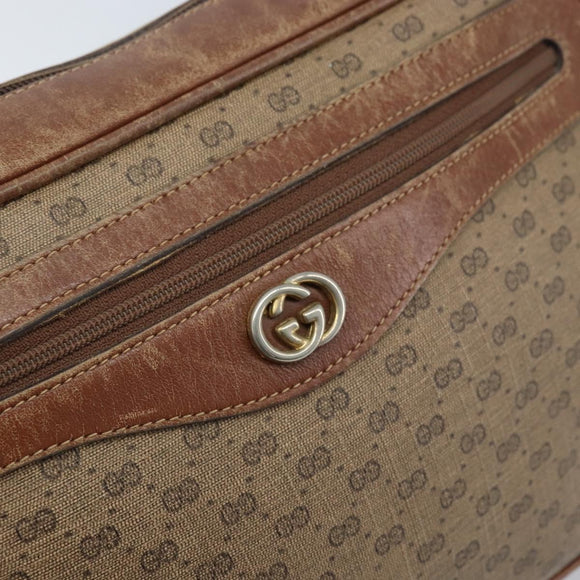 GUCCI Micro GG Supreme Shoulder Bag PVC Beige Gold 001 067 1281 Auth 173586