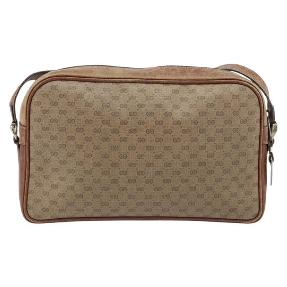 GUCCI Micro GG Supreme Shoulder Bag PVC Beige Gold 001 067 1281 Auth 173586