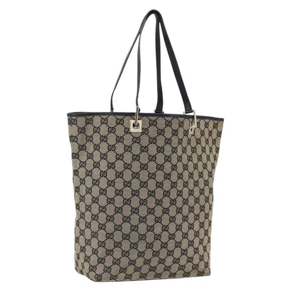 GUCCI GG Canvas Tote Bag Beige Gold 002 1098 Auth 173589