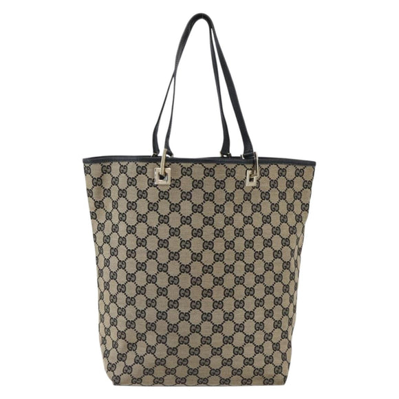 GUCCI GG Canvas Tote Bag Beige Gold 002 1098 Auth 173589