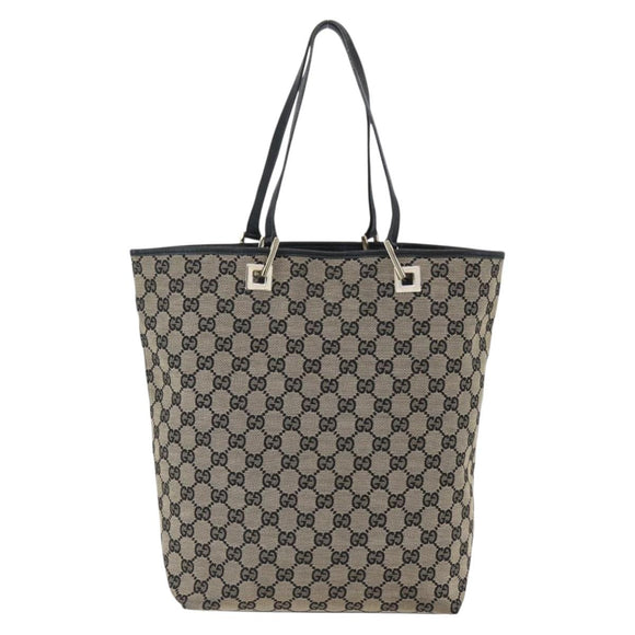 GUCCI GG Canvas Tote Bag Beige Gold 002 1098 Auth 173589