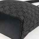GUCCI GG Canvas Tote Bag Black Silver 31244 Auth 173595-10