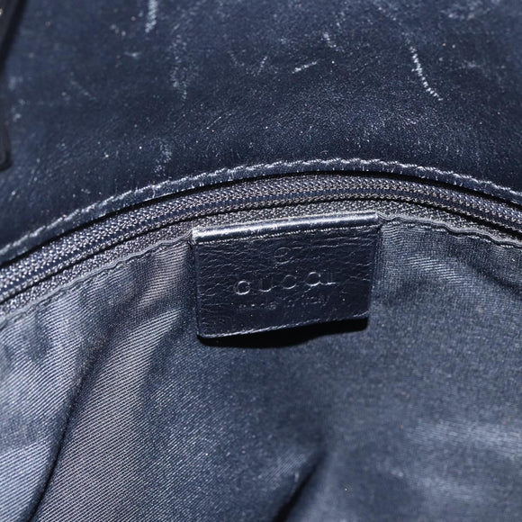 GUCCI GG Canvas Tote Bag Black Silver 31244 Auth 173595