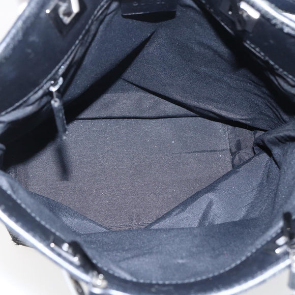 GUCCI GG Canvas Tote Bag Black Silver 31244 Auth 173595