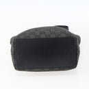 GUCCI GG Canvas Tote Bag Black Silver 31244 Auth 173595-9