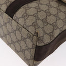 GUCCI GG Supreme Shoulder Bag PVC Leather Beige Silver 122373 Auth 173598-16