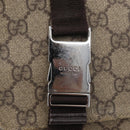 GUCCI GG Supreme Shoulder Bag PVC Leather Beige Silver 122373 Auth 173598-19