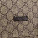GUCCI GG Supreme Shoulder Bag PVC Leather Beige Silver 122373 Auth 173598-20