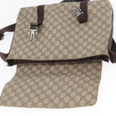 GUCCI GG Supreme Shoulder Bag PVC Leather Beige Silver 122373 Auth 173598-22