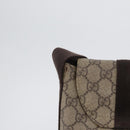 GUCCI GG Supreme Shoulder Bag PVC Leather Beige Silver 122373 Auth 173598-3