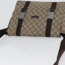 GUCCI GG Supreme Shoulder Bag PVC Leather Beige Silver 122373 Auth 173598-7