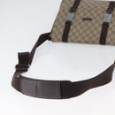 GUCCI GG Supreme Shoulder Bag PVC Leather Beige Silver 122373 Auth 173598-8