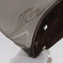 PRADA Tote Bag Velour Vinyl Brown Auth 173602-10