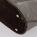 PRADA Tote Bag Velour Vinyl Brown Auth 173602-11