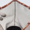 PRADA Tote Bag Velour Vinyl Brown Auth 173602-15