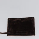 PRADA Tote Bag Velour Vinyl Brown Auth 173602-18