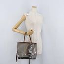 PRADA Tote Bag Velour Vinyl Brown Auth 173602-22
