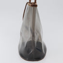 PRADA Tote Bag Velour Vinyl Brown Auth 173602-4