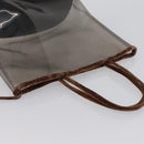 PRADA Tote Bag Velour Vinyl Brown Auth 173602-6