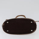 PRADA Tote Bag Velour Vinyl Brown Auth 173602-9