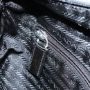 PRADA Shoulder Bag Nylon Black Silver Auth 173604-21