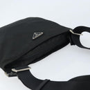 PRADA Shoulder Bag Nylon Black Silver Auth 173604-6