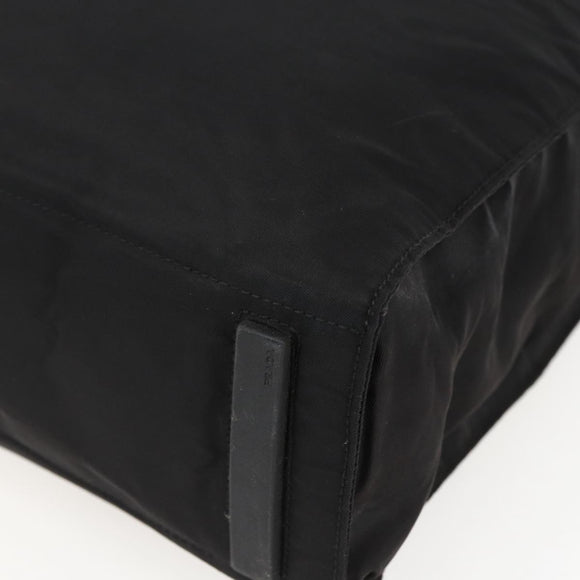 PRADA Tragetasche Nylon Leder Schwarz Auth 173605