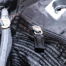 PRADA Tragetasche Nylon Leder Schwarz Auth 173605-21