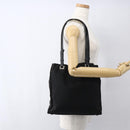 PRADA Tragetasche Nylon Leder Schwarz Auth 173605-28