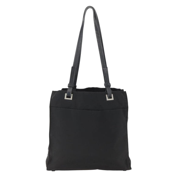 PRADA Tragetasche Nylon Leder Schwarz Auth 173605