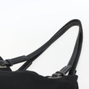 PRADA Tragetasche Nylon Leder Schwarz Auth 173605-8