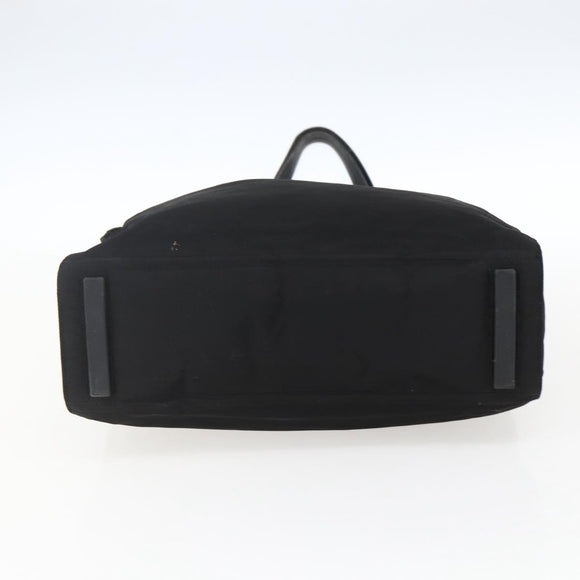 PRADA Tragetasche Nylon Leder Schwarz Auth 173605