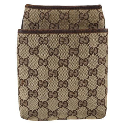 GUCCI GG Canvas Web Sherry Line Shoulder Bag PVC Beige 141863 Auth 173606 - 0