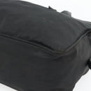 PRADA Handtas Nylon Zwart Zilver Auth 173607-15