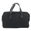 PRADA Handtas Nylon Zwart Zilver Auth 173607-2